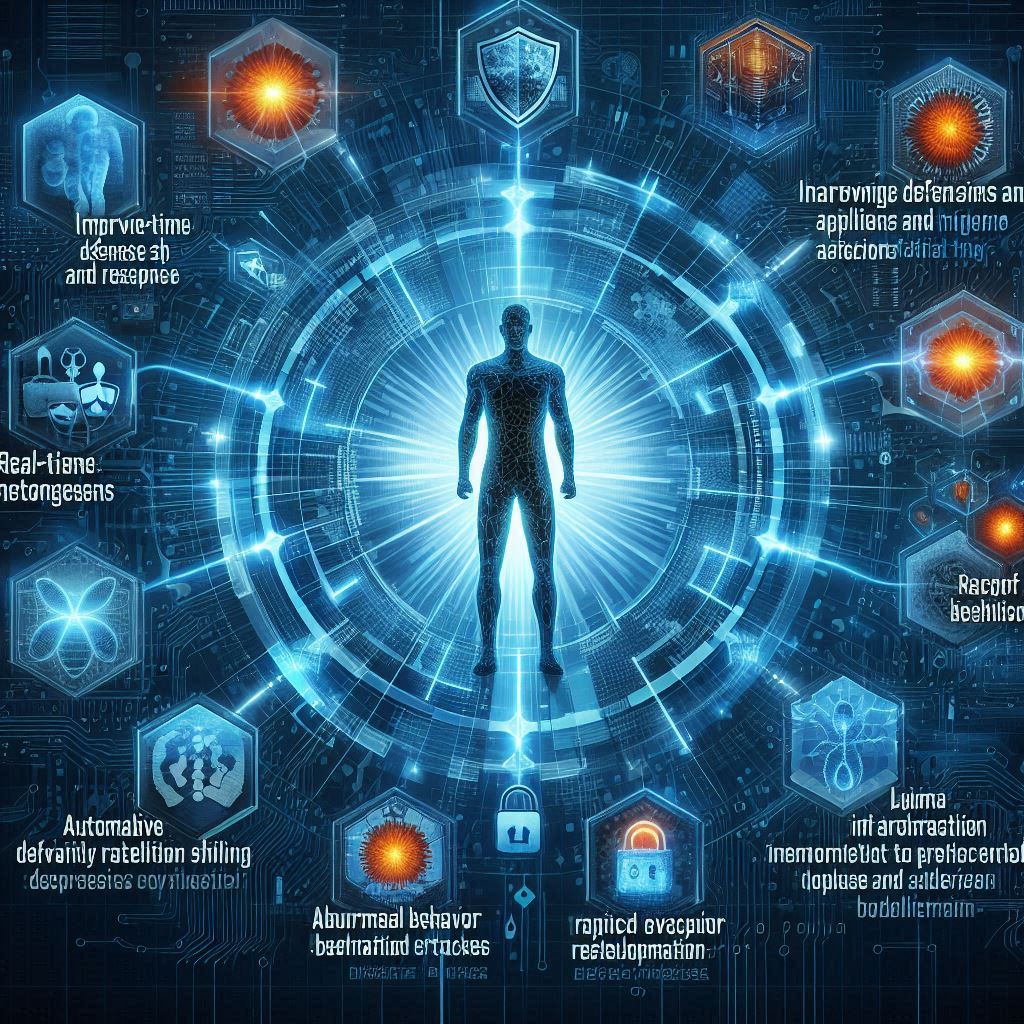 Image d'un homme au mileu de fenêtres sur la cybersécurité